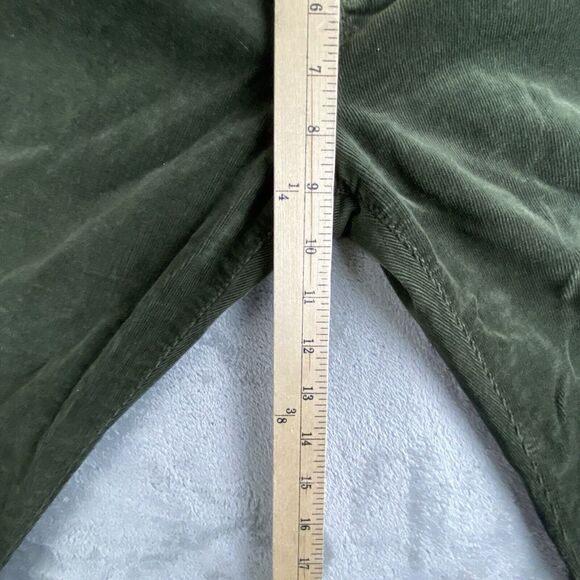Adrianio Goldschmied Stevie Pants Womens 32 Olive Green Corduroy Slim Straight - Picture 4 of 16